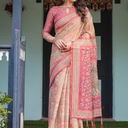 MAHARANI COUTURE Ethnic Motifs Pure Cotton Jamdani Saree image 4