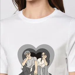 HESHA Women Typography Printed T-shirt image 2