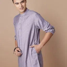 Melange by Lifestyle Men Checked Printed Daily Cotton Anarkali Kurta-picture-26