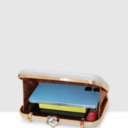 ESBEDA Textured Shoulder Strap Box Clutch image 4