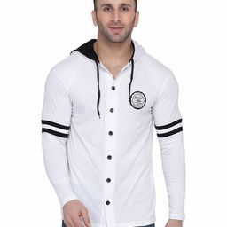 BEYOU FASHION Men Hooded Monochrome Slim Fit T-shirt-picture-21