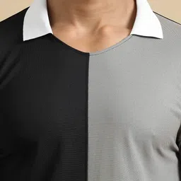 ECOLINE Clothing Men Antimicrobial Colourblocked Polo Collar T-shirt image 2