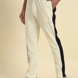 Cantabil Men Typography Printed Mid-Rise Regular Fit Trousers image 5