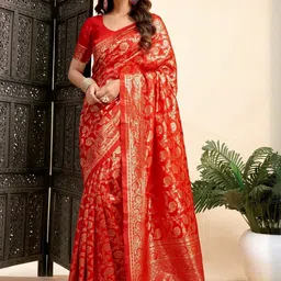 AVANTIKA FASHION Woven Design Floral Zari Kanjeevaram Saree-picture-30