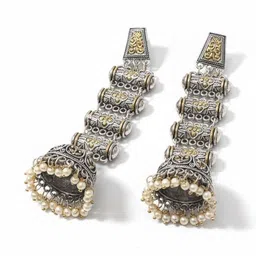TAG 7 Set Of 2 Pearls Beaded Dome Shaped Jhumkas image 2