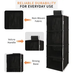 Kuber Industries Black 2 Pieces Foldable Multi-Utility Organisers image 3