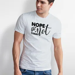 Seekbuylove Typography Printed Round Neck Bio Finish Pure Cotton T-shirt image 2