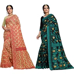 jayant creation Multicoloured Silk Cotton Jamdani Sarees-picture-32