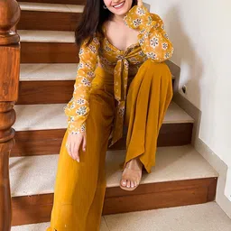 Ordinaree Printed Top With Trousers Co-Ords image 2