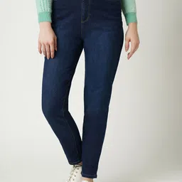 Kraus Jeans Women Straight Fit High-Rise Low Distress Light Fade Jeans-picture-29
