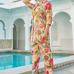 CORSICA Printed Shirt & Trousers Co-Ord Set image 4