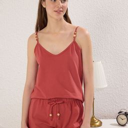 Trendyol Women Cami & Shorts Pure Cotton Night Suits-picture-34