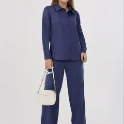 Wineberry Embellished Shirt Collar Shirt With Trousers Co-Ords-picture-39