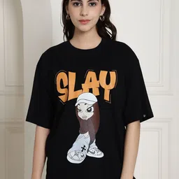 Tromko Women Printed Monochrome T-shirt-picture-20