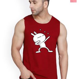 SLOWLORIS Pack Of 2 Printed Round Neck Bio Wash Gym Vests-picture-7