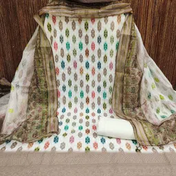 SHADOW & SAINING Printed Unstitched Dress Material image 5