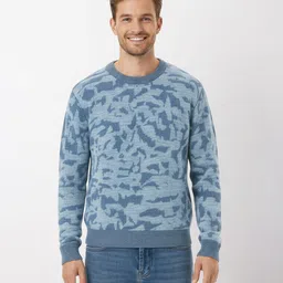 Mast & Harbour Abstract Self Design Pullover-picture-54