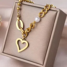 HOUSEOFTRENDZZ Gold-Toned Stainless Steel Necklace-picture-34