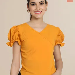 Mast & Harbour Women Pack Of-2 Puff Sleeve Regular Top-picture-15