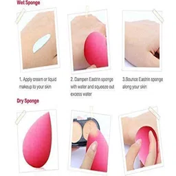 Solvly Set Of 9 Makeup Brushes & Sponges With Storage Box - Pink image 3