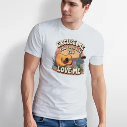 Seekbuylove Men Graphic Printed Round Neck Short Sleeves Bio Finish T-shirt image 3