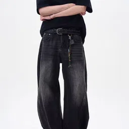 StyleCast x Revolte Men Barrel Fit Mid-Rise Heavy Fade Jeans image 2