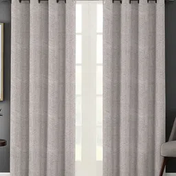 Nefertiti Home Tan 2 Pieces Abstract Printed Black Out Long Door Curtains-image-43
