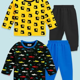 KUCHIPOO Boys Pack Of 2 Printed Long Sleeves T-shirt With Joggers-image-15