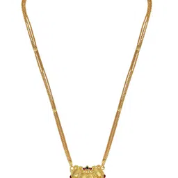 MEMOIR Gold-Plated Artificial Beads Meenakari Mangalsutra image 2