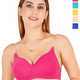 Liigne Pack Of 5 Full Coverage Lightly Padded T-shirt Bra-picture-28
