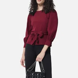 SZN Bishop Sleeves Crepe Top image 4