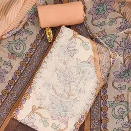 HERE&NOW Floral Embroidered Sequinned Unstitched Dress Material-picture-44