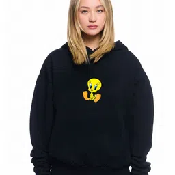 RAYACLOSET Women Printed Hooded Sweatshirt-image-20