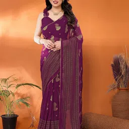 ROOP SUNDARI SAREES Ethnic Motifs Gotta Patti Pure Georgette Saree-picture-7
