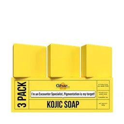 GHAR SOAPS Set Of 3 Kojic Acid 2 % Soap With Niacinamide - 100 g Each-picture-26