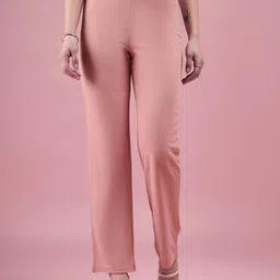 DressBerry Women High-Rise Easy Wash Trousers-image-29