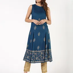 ANIYAH Ethnic Motifs Printed A-Line Kurta-picture-12