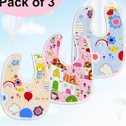 DESNUDA Unisex Pack of 3 Cute Print Baby bibs Waterproof Bibs for Infant to Toddler-picture-20