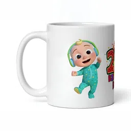 Mr UVD White & Green Graphic Printed Ceramic Mug 350 ml image 2