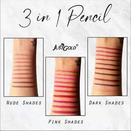 JUSTGOLD 3-In-1 Long-Lasting One Swipe Application Matte Finish Pencil Lip Liner - 5g- 559 image 4