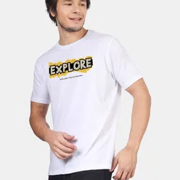 Greylongg Typography Printed Cotton T-shirt image 3