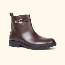 yoho Women Mid-Top Round Toe Slim Heel Boots-image-0