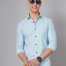 THE BEETEL HOUSE Men Standard Slim Fit Spread Collar Solid Cotton Casual Shirt-picture-42