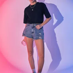 Buy New Trend Pack Of 2 Round Neck New Basic Cotton Boxy T-shirt-picture-33