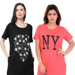 AANVI KURTI Women Typography 2 Printed 1 T-shirt-picture-27