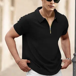 TRIPR Men Polo Collar Pockets T-shirt image 2