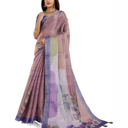 Jinesh corporation Floral Printed Saree With Blouse Piece image 4