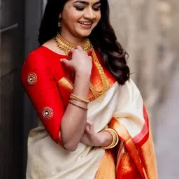 Eecoo Woven Design Zari Kanjeevaram Saree With Blouse Piece-picture-31