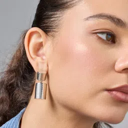 Kushal's Fashion Jewellery Rhodium-Plated Spherical Shaped Drop Earrings-picture-37