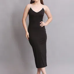 SWISHIN Women Shoulder Straps Sheath Midi Dress-picture-12